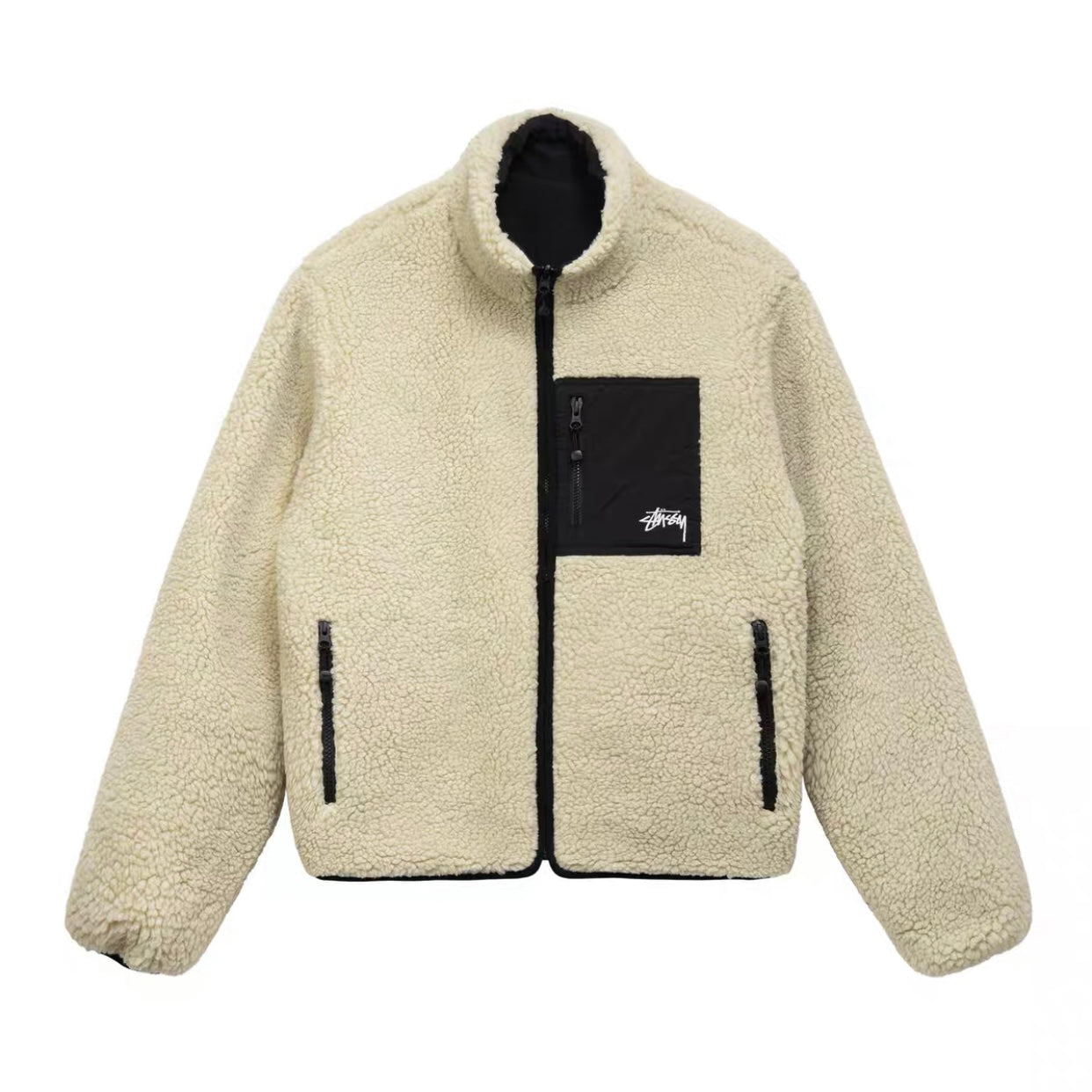 Sherpa 8 ball jacket white