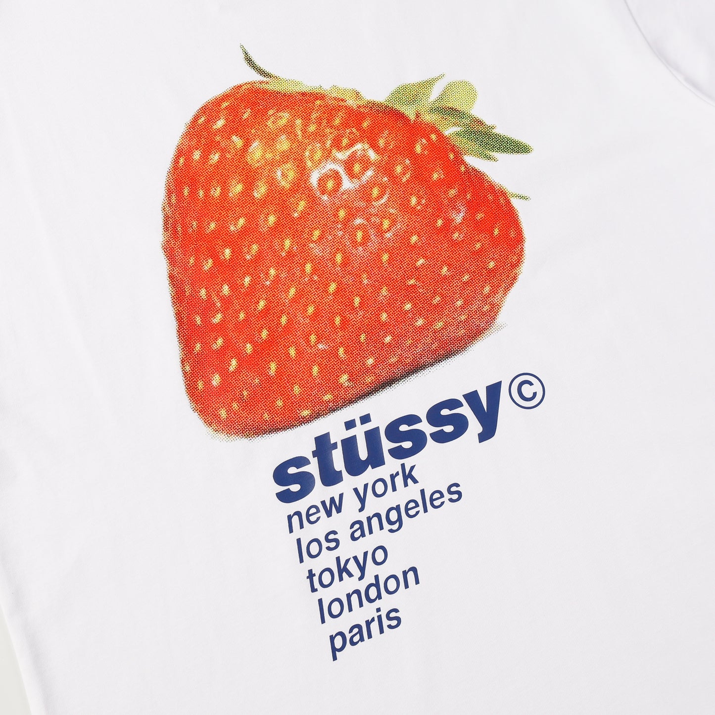 Stüssy strawberry white