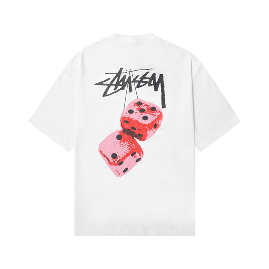 Stüssy fuzzy dice white