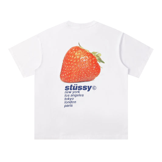 Stüssy strawberry white