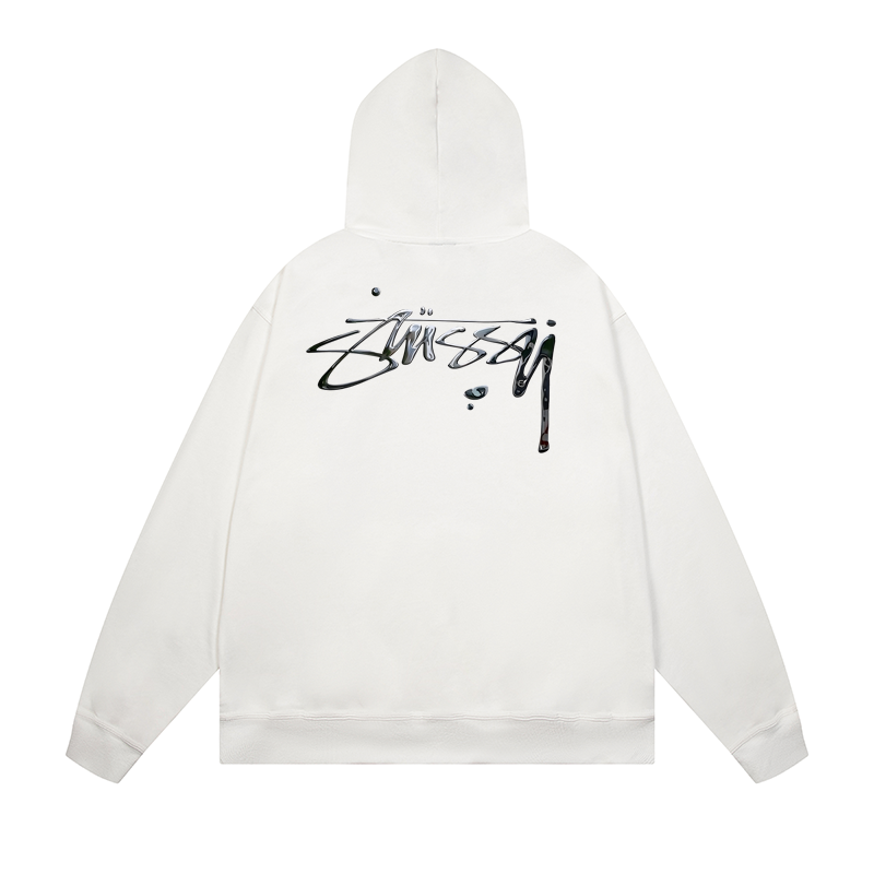 Stüssy mercury white hoodie