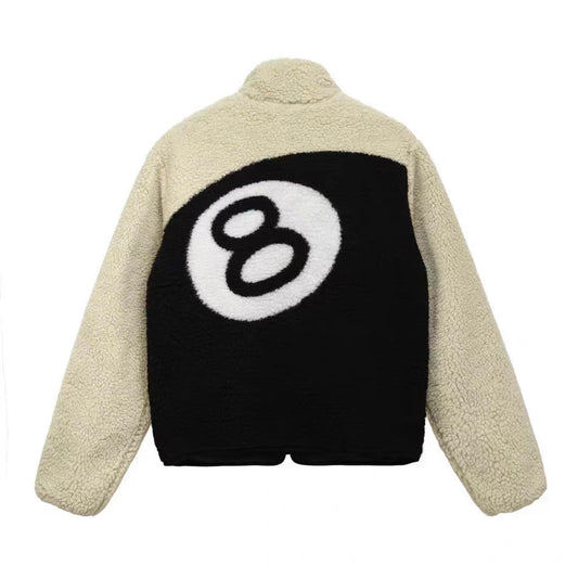 Sherpa 8 ball jacket white