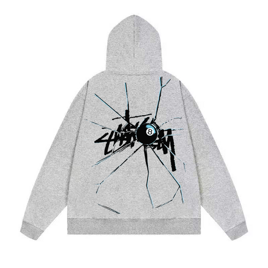 Stüssy gray shattered hoodie