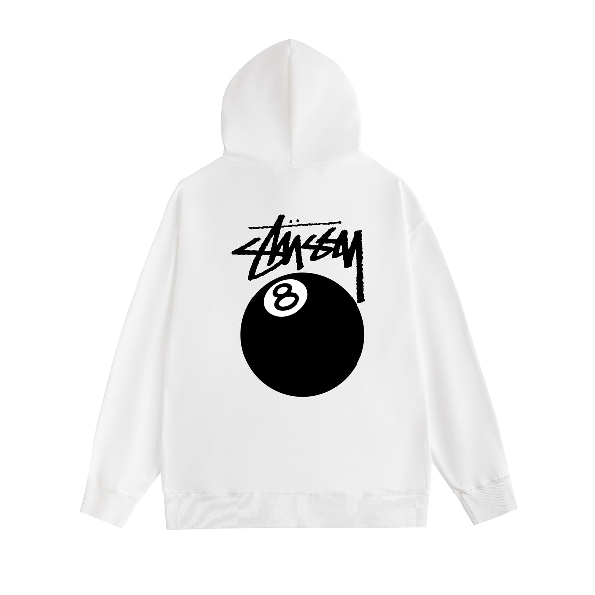 Stüssy 8 ball white hoodie