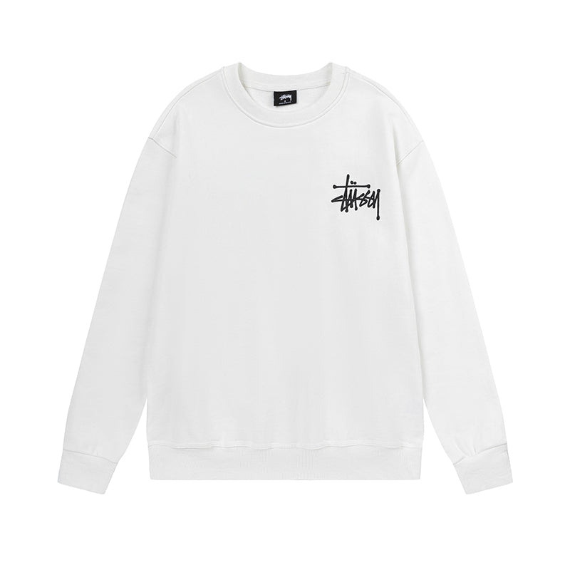 Stüssy white crew neck