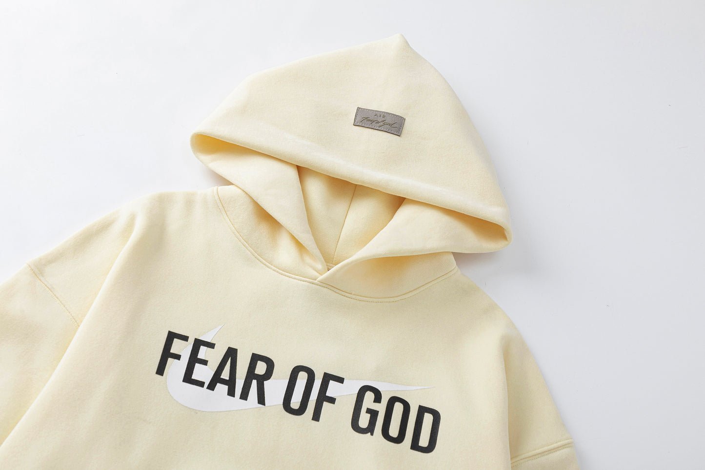 Essentials X FOG beige hoodie